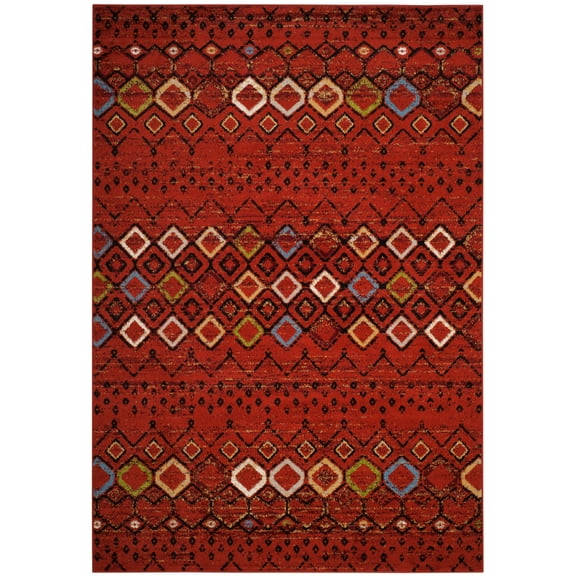 Safavieh Amsterdam Gladwin Geometric Area Rug, Terracotta/Multi, 6'7" x 9'2"