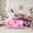 Pink, variant on jejeloiu Volleyball Game 7pcs Bedding Comforter Set,Patchwork Geometric Plaid Queen Bedding Sets,Sport Theme Queen Sheet Sets For Girls,Breathable Home Decor Reversible