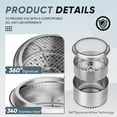 thumbnail image 4 of DEVOKO Stainless Steel smokeless Fire Pit, Outdoor Grill Wood Burning Portable Firepit Stainless Steel for Backyard Patio Garden Picnic Camping Bonfire(15 Inch), 4 of 7