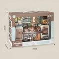 thumbnail image 5 of VALESSATI 2-in-1 Mini Play Kitchen Set, Sage Green/Beige, Lights & Sounds, Ages 3+, 5 of 7
