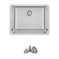 thumbnail image 1 of Stylish Dual Mount 20 ½" Stainless Steel Single Bowl Kitchen Sink with Strainers S-408T, 1 of 15