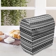thumbnail image 4 of Ethnic Lounger Chair Bag, Oriental Pattern with Striped Tattoo Mandala Damask Folk Effects, High Capacity Storage with Handle Container, Lounger Size, White Black, by Ambesonne, 4 of 5