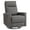 Gray, variant on CONCETTA Swivel Rocking Glider Chair with Adjustable Footrest, Brown
