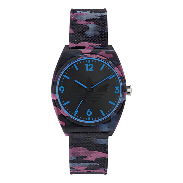 Reloj Pulsera adidas Project Two Con Correa De Resina Color Negro/azul/rosa