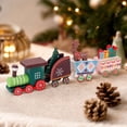 thumbnail image 4 of JHyouerji Christmas Train Figurine Festive Wooden Mini Holiday Tabletop Decor For Shelf Mantel Living Room Home Xmas Display Seasonal Accent, 4 of 7