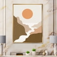 thumbnail image 2 of Designart 'Full Moon In Terracotta Tones Mountains' Modern Framed Canvas Wall Art Print, 2 of 5