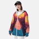 thumbnail image 3 of Fotbe Neon Sunset Cyberpunk Cityscape Chaqueta con Protección Solar UPF 50+ para Hombre y Mujer, Camisa con Capucha y Bolsillos-Medium, 3 of 7