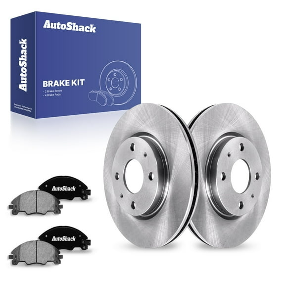AutoShack 10.84" (275.3 mm) Front Vented Brake Rotors   Ceramic Brake Pads | Replacement for 2008-2011 Ford Focus | 6-PC Brake Kit
