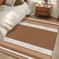 thumbnail image 6 of Vintage Dark Brown Striped Area Rug 4x6 Washable Rug Non Slip Farmhouse Modern Stripes Boho Large Area Rug Indoor Floor Carpet for Entryway Bedroom Kitchen Living Room Home Office Dining Room Nursery, 6 of 9