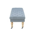 thumbnail image 2 of Aubrey Washed Blue Linen 62-Inch Bench, 2 of 4