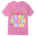 thumbnail image 4 of NAFUU Girls T Shirts Happy 100 Days Of School Prints Long Sleeve Round Neck Preschoolers Children's T-Shirts School Celebration Blouses For Girls Sizes 6-7 Years, 4 of 4