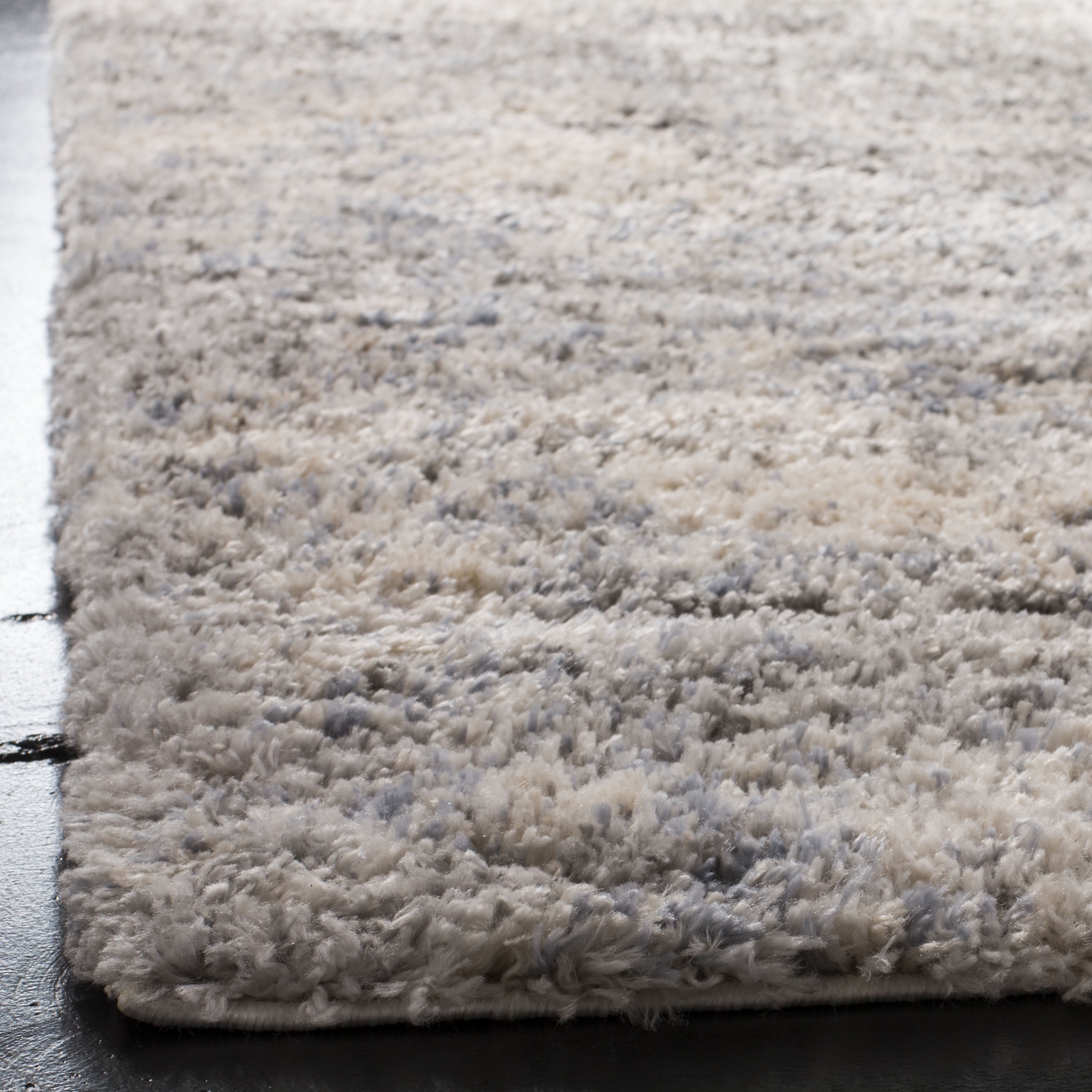 SAFAVIEH Berber Damian Abstract Shag Area Rug, Gray Blue/Cream, 10' x 14'