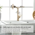 thumbnail image 5 of Izzovium Brushed Gold Kitchen Faucet with Pull Down Sprayer, Single Handle 360° Rotating Waterfall Faucet, 3.7L/min Flow, 11.81" Spout Height, Desktop Installation, 5 of 8