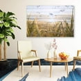 thumbnail image 3 of IDEA4WALL Coastal Canvas Wall Art Grass on the Beach under Sunlight Canvas Prints Modern Home Wall Decor - 16x24 inches, 3 of 4
