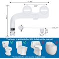 thumbnail image 3 of Bidet Attachment for Toilet, Non-Electric Self-Cleaning Dual Nozzle (Feminine/Bidet Wash) Toilet Bidet, Fresh Cold Water Sprayer Bidets for Existing Toilets with Adjustable Pressure Control, 3 of 6