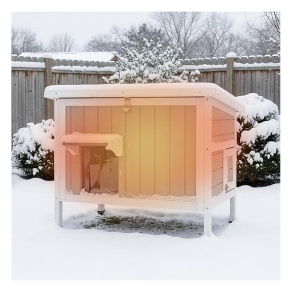 Insulated Cat House Outdoor, Weatherproof Feral Cat Shelter - Winter Ready, 3-Layer Foam, Raised Base, Double Door Escape, Easy Clean
