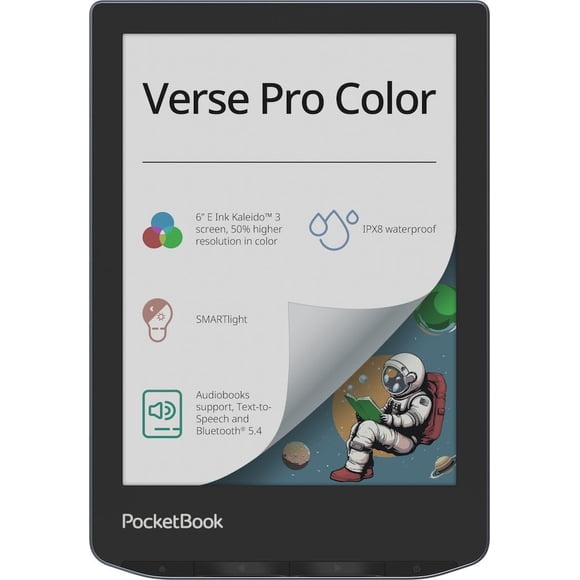 Lector electrónico PocketBook Verse Pro Color de 6" resistente al agua con Bluetooth