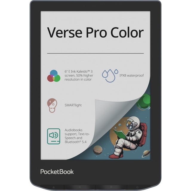 Lector electrónico PocketBook Verse Pro Color de 6" resistente al agua con Bluetooth