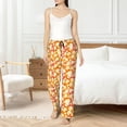 thumbnail image 4 of Salouo Orchids Flowers Print Women's Pajama Pants Casual Loose Sweatpants PJs Flowy Pants Drawstring Palazzo for Women Wide Leg Pants Lounge Pajama -X-Large, 4 of 8