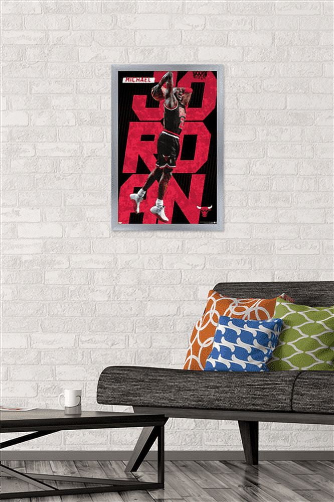 Michael Jordan - Pinstripes Wall Poster, 14.725" x 22.375", Framed