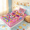 thumbnail image 4 of Manfei Forest Fashion Lion Twin Sheets, Boho Disco Ball Bowknot Bedding, Pink Red, 3 Pieces, 1 Flat Sheet, 1 Fitted Sheet and 1 Pillowcase, 4 of 6
