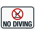 thumbnail image 1 of No Diving Sign, Pool Sign, (SI-6644), 1 of 1