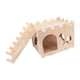 thumbnail image 4 of Casa de Madera con Forma de Castillo, Madera, Escondite para Animales Pequeños, Cabaña, Juguete, Accesorios para Jaula, Casa de Madera para Hámster Pa, 4 of 9