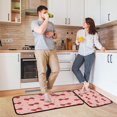 thumbnail image 6 of 2-Piece Kitchen Rugs Set Non-Slip Mats Carpet Floor for Kitchen, Bathroom (19.7"x27.6" & 19.7"x47.2") Red Bows and Polka Dots, 6 of 7