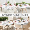 thumbnail image 7 of Multicolor Christmas Snowflake Pattern Round Fitted Tablecloth with Elastic Edge,Dining Table Cover Waterproof,Outdoor Round Tablecloth for Camping,Dining,Indoor and Outdoor, 7 of 7