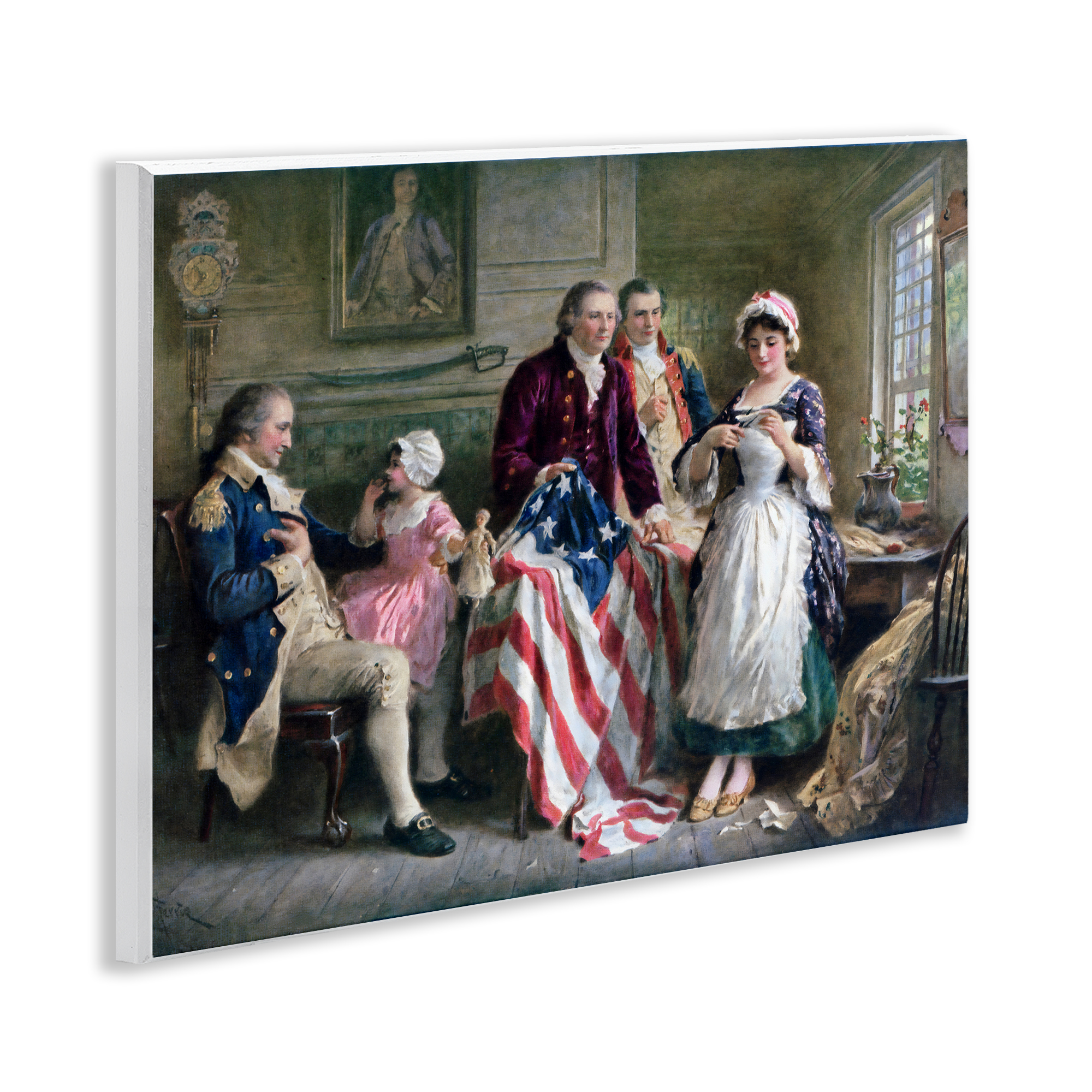 Historical Betsy Ross Wall Plaque Art, design by Arlington Prints