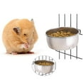 thumbnail image 4 of Stainless Steel Bird Feeding Water Bowls, Parrot Parakeet Cage Accessories, Small Size 10*4.5Cm With Clamp Holder And Spoon, 4 of 5