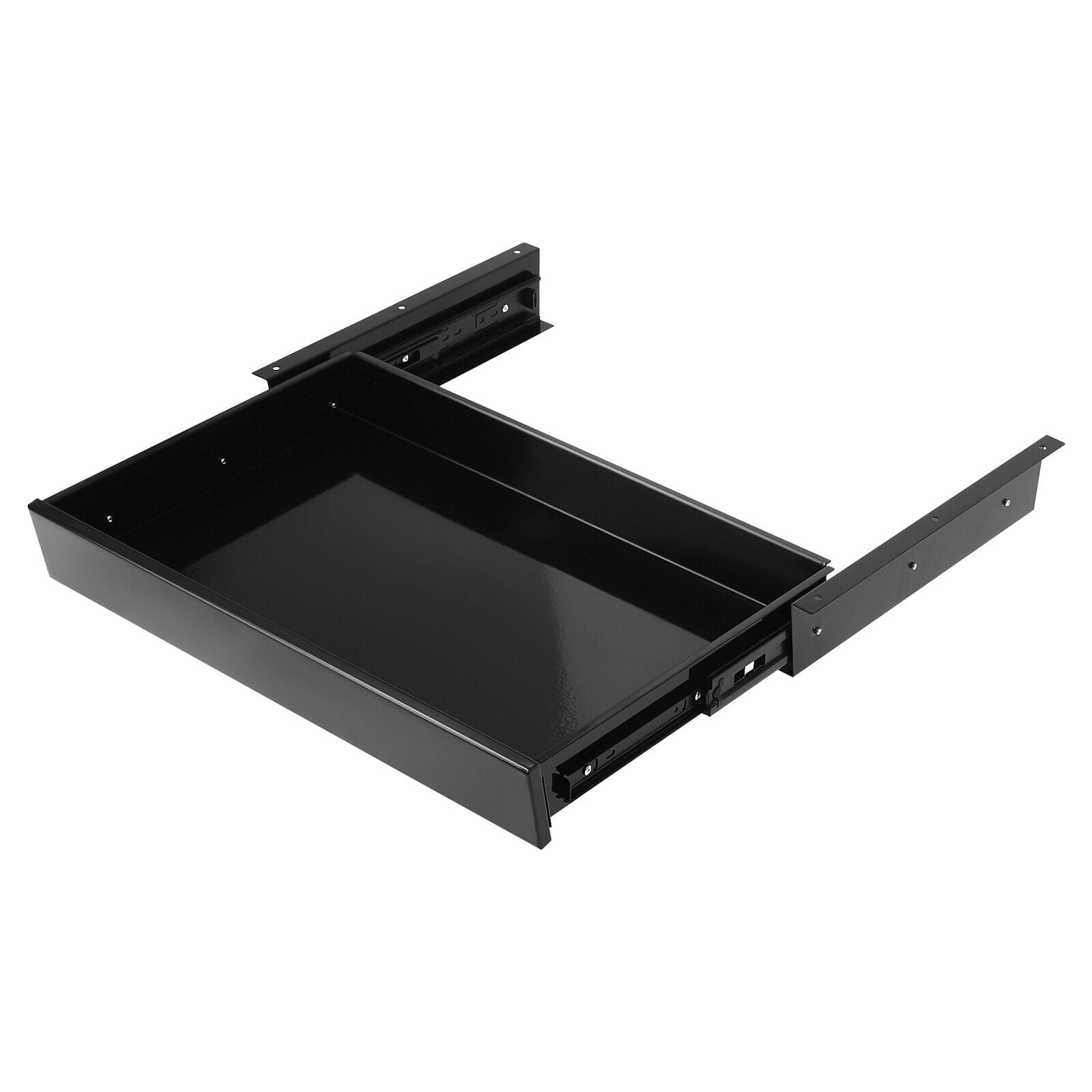 Under Desk Mounted Sliding Pull-out Drawer, Drawer Storage Organizer for Black Standing Desks, Pull-out Drawer