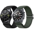 thumbnail image 1 of KOMI 2 Pack Sport Loop Nylon Braided Bands Compatible with Samsung Galaxy Watch 3 45mm/Galaxy Watch 46mm/Gear S3 Classic/Frontier, with Adjustable Buckle,22mm Quick Release Watch Band for Women Men, 1 of 5