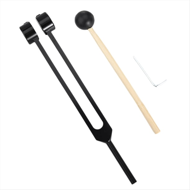 Juego de Diapasones de 128 Hz para Sanación de Chakras, de Aleación de Aluminio, para Terapia de Sonido, Bioacústicos, Coloridos, Ajustables, Color Negro.