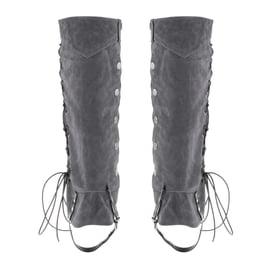 Couvre-Bottes Médiévales Steampunk En Simili Cuir Noir – Accessoire Renaissance, Pirate, Halloween Pour Homme Femme