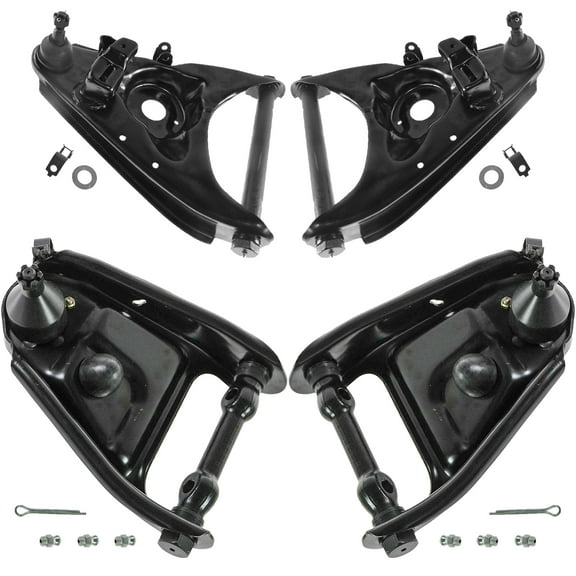 TRQ Front Upper & Lower Control Arm w/ Ball Joint Set for Chevy GMC Truck Van PSA66464