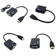 thumbnail image 2 of For HDTV PC Laptop TV HDMI to VGA Cable Converter Adapter With Audio Cable New Y6G0, 2 of 6
