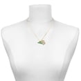 thumbnail image 2 of Delight Jewelry Acrylic Green Cheer Megaphone - Large Goldtone Crystal Initial - B - Charm Necklace, 17.5"+2", 2 of 4