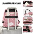 thumbnail image 4 of JIALIOU Mini Backpack Purse for Women Quilted Casual Daypack Small Travel Shoulder Bag, Cherry Blossoms and Cute Cats, 4 of 7