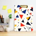 thumbnail image 2 of FORMRS Acrylic Clipboard with Low Profile Clip Standard A4 Letter Size, 12.5" x 9", White Geometric, 2 of 8