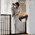 thumbnail image 6 of Pet Gate, Domipet 29.5"-43.3" Extra Wide Safety Pet Gate for Stairs Doorways, Top of Stairs, Black, 6 of 9