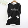 thumbnail image 2 of Enjoytime Womens Casual Shirts Winter Womens Fashion Solid Color Long Sleeve Shirts Loungewear Homewear Loose Pullover Tee Top, 2 of 3