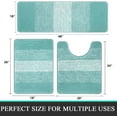 thumbnail image 3 of Bathroom Rugs, Yamaziot Bath Mat Set of 3, Absorbent Microfiber Non-Slip Shaggy Ultra Soft Bathroom Runner with U Shaped Contour Toilet Mat for Tub Front, Shower Inside Floor, 3 of 8