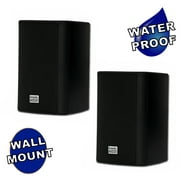 Acoustic Audio by Goldwood AA351B 2 Way High Performance Indoor Outdoor 500W Speakers with Powerful Bass (1 Pair, Black)