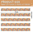 thumbnail image 3 of 5 Rolls Christmas Ribbon 1.5 inch Wide Decorative Ribbon for Gift Wrapping and Holiday Decorations Orange Geometric Shapes, 3 of 7