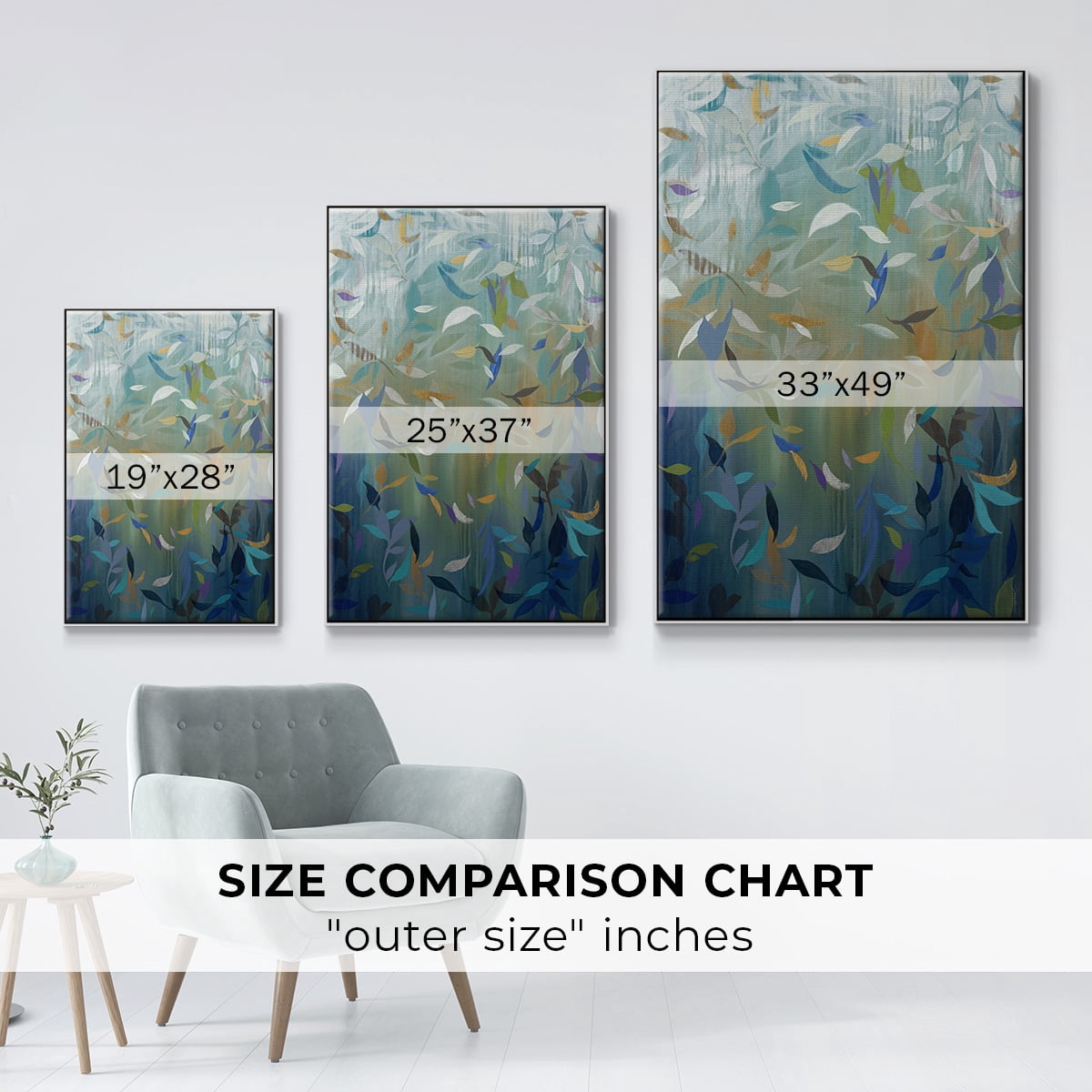 Falling Leaves Framed Premium Gallery Wrapped Canvas - Ready to Hang