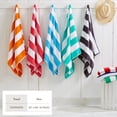 thumbnail image 5 of 100% Cotton Cabana Striped Beach & Pool Towels (4 Pack - 30" x 60", Multi - Air Blue, Yellow, Teal, Pink), 5 of 5