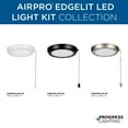thumbnail image 6 of AirPro 7" 1-Light Satin White Integrated LED Transitional Edgelit Ceiling Fan Light Kit and Opal Shade, 6 of 9