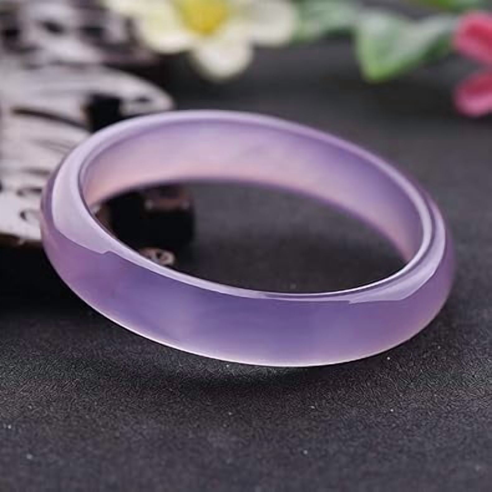 Natural Pink Jadeite Bracelet Real Jade Jewelry Bangle for Women 70-74MM