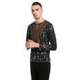 thumbnail image 4 of Camiseta De Manga Larga Con Estampado Floral En 3D De Estilo Étnico Para Hombre (Negro) (Xl)-195592.07 Likrtyny Caballero, 4 of 7